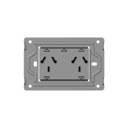 TOMACORRIENTE BI-NORMA DOBLE MONACO MACROLED, AC 250V, 10A MAX. BASTIDOR METALICO, SIN FRENTE