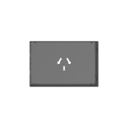 FRENTE PARA TOMACORRIENTE BI-NORMA DOBLE CON USB-C MONACO MACROLED, COLOR GRIS