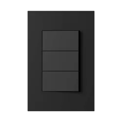 TECLA LIMA NEGRO, MACROLED, 3 CANALES, 1 VIA, AC250V, 10A MAX.