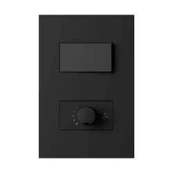TECLA Y DIMMER VENTILADOR LIMA NEGRO, MACROLED, 1 CANAL, 1 VIA, AC250V, 10A MAX. DIMMER 300W