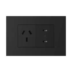 TOMACORRIENTE Y USB LIMA NEGRO, MACROLED, AC250V, 10A MAX. 2USB C DE 30W