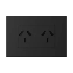 TOMACORRIENTE BI-NORMA DOBLE LIMA NEGRO, MACROLED, AC250V, 10A MAX.