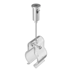 KIT DE ALUMINIO TIPO I PARA SUSPENDER TIRA NEON 360 MACROLED CON ACCESORIO TUBULAR ACRILICO DE 1M PARA TIRA