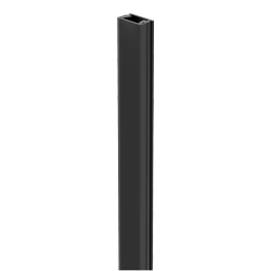 PERFIL DE ALUMNIO MACROLED DE APLICAR, COLOR NEGRO, DIFUSOR NEGRO DE PC, TIRA LED HASTA 8MM, CON ENDCAPS Y CLIPS PARA SUJETAR, LARGO 2 METROS