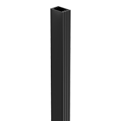 PERFIL DE ALUMNIO MACROLED DE APLICAR, COLOR NEGRO, DIFUSOR NEGRO DE PC, TIRA LED HASTA 12MM, CON ENDCAPS Y CLIPS PARA SUJETAR, LARGO 2 METROS