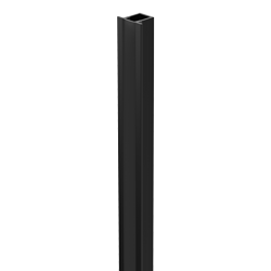 PERFIL DE ALUMNIO MACROLED DE EMBUTIR, COLOR NEGRO, DIFUSOR NEGRO DE PC, TIRA LED HASTA 5MM, CON ENDCAPS Y CLIPS PARA SUJETAR, LARGO 2 METROS
