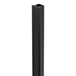 PERFIL DE ALUMNIO MACROLED DE EMBUTIR, COLOR NEGRO, DIFUSOR NEGRO DE PC, TIRA LED HASTA 10MM, CON ENDCAPS Y CLIPS PARA SUJETAR, LARGO 2 METROS