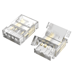 INTERCONECTOR CABLE A TIRA MACROLED, PARA TIRAS COB 10MM, 3 PINES, TRANSPARENTE