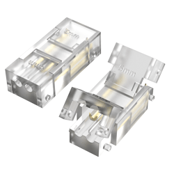 INTERCONECTOR CABLE A TIRA MACROLED, PARA TIRAS COB Y SMD 5MM, 2 PINES, TRANSPARENTE
