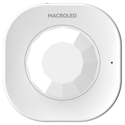 SENSOR DE MOV SMART TECHO BLANCO MACROLED, 5M DE ALCANCE, 360º, BATERIA RECARGABLE X USB