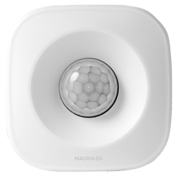 SENSOR DE MOV SMART TECHO BLANCO MACROLED, 5M DE ALCANCE, 360º, 3 PILAS AAA