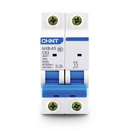 Int. Termomagnético CHINT NXB-63, In:20A, Icn:6kA, Curva C, 2-polos