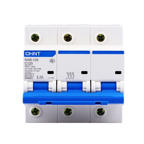 Int. Termomagnético CHINT NXB-125. In:125A. Icn:10kA. Curva D. 3-polos
