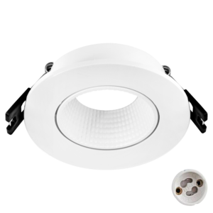 ARTEFACTO DE EMBUTIR REDONDO ANTIDESLUMBRANTE DICRO X1 MOVIL PC BLANCO-BLANCO TEXTURADO, CON CONECTOR GU10