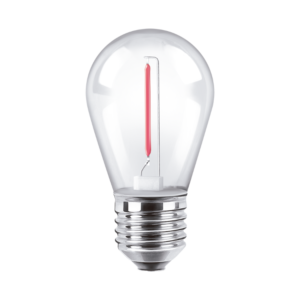 BULBO S14 FILAMENTO MACROLED 1W E27 AC180-265V ROJO