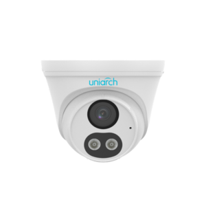 CAMARA IP UNIARCH TIPO TORRETA RESOLUCION 2MPX LENTE FIJO 2,8MM CARACTERISTICAS, POE, DWDR, DUAL IR 30M, LED COLOR 15M, IP67, HLC