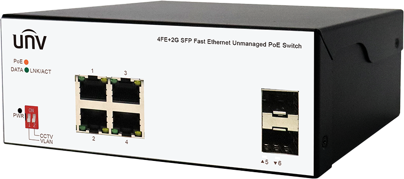 CONMUTADOR POE NO ADMINISTRADO DE 100 GIGABIT DE 4 PUERTOS