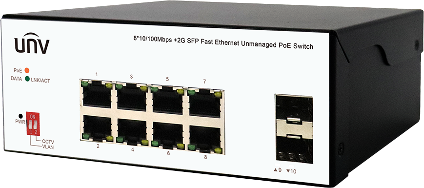SWITCH POE NO ADMINISTRADO DE 100 GIGABIT Y 8 PUERTOS