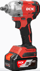 LLAVE DE IMPACTO INALAMBRICA POTENCIA 450W MAX. TORQUE 682Nm TAMAÑO DE PERNO ESTANDAR 12.7mm(1_2") PESO 2KG MOTOR BRUSHLESS INCLUYE BATERIA 4Ahx2 Y CARGADOR. MALETIN PLASTICO