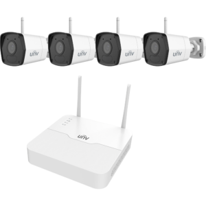 NVR KIT WIFI TIPO DE CÁMARAS BULLET RESOLUCION 2MPX LENTE FIJO 2,8MM CARACTERISTICAS 4 CÁMARAS IP MODELO 2122LB-ABF28WK-G, 1 SATA HDD HASTA 6TB