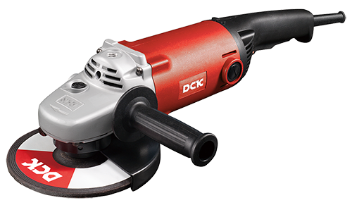 AMOLADORA ANGULAR POTENCIA 2200W DIAMETRO DEL DISCO 180MM ROSCA DEL EJE M14 PESO 5KG INCLUYE MANGO AUXILIAR. LLAVE. CARBONES