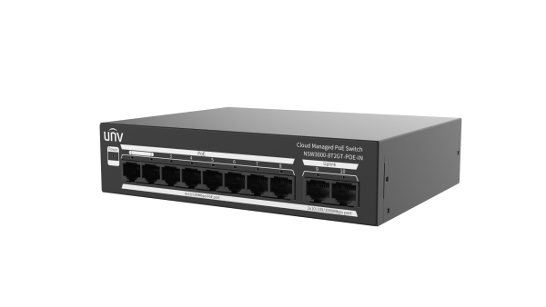 CLOUD SWITCH POE 8 PUERTOS 100MBPS + 2UPLINK 1GBPS RJ45 PORTS. MAX. POE POWER 130W – MAX 30 W P/PUERTO, ADMINISTRABLE