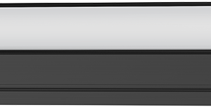 PERFIL DE ALUMNIO MACROLED DE APLICAR, COLOR NEGRO CON DIFUSOR OPAL DE PC, PARA TIRA LED HASTA 8MM DE ANCHO, CON ENDCAPS Y CLIPS PARA SUJETAR, LARGO 2 METROS