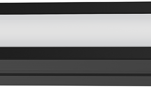 PERFIL DE ALUMNIO MACROLED DE APLICAR, COLOR NEGRO CON DIFUSOR OPAL DE PC, PARA TIRA LED HASTA 12MM DE ANCHO, CON ENDCAPS Y CLIPS PARA SUJETAR, LARGO 2 METROS