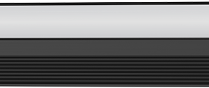 PERFIL DE ALUMNIO MACROLED DE APLICAR, COLOR NEGRO CON DIFUSOR OPAL DE PC, PARA TIRA LED HASTA 5MM DE ANCHO, CON ENDCAPS Y CLIPS PARA SUJETAR, LARGO 2 METROS