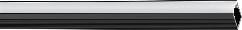 PERFIL DE ALUMNIO MACROLED DE APLICAR, COLOR NEGRO CON DIFUSOR OPAL DE PC, PARA TIRA LED HASTA 5MM DE ANCHO, CON ENDCAPS Y CLIPS PARA SUJETAR, LARGO 2 METROS