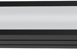 PERFIL DE ALUMNIO MACROLED DE EMBUTIR, COLOR NEGRO CON DIFUSOR OPAL DE PC, PARA TIRA LED HASTA 12MM DE ANCHO, CON ENDCAPS Y CLIPS PARA SUJETAR, LARGO 2 METROS
