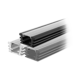PERFIL DE PVC LISTON RANURADO GRIS X 2MTS