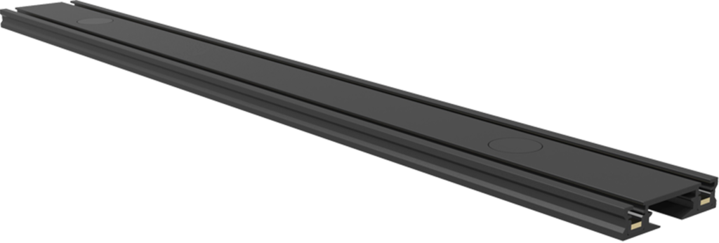 RIEL MAGNETICO SKYLINE NEGRO MACROLED 2M, DC48V, CON ENDCAP