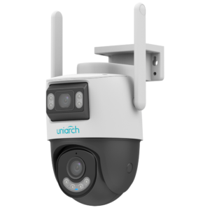 CAMARA IP UNIARCH TIPO PT WI-FI INT/EXT, INTELIGENTE PARA HOGAR DOBLE SENSOR RESOLUCION 3MP+3MP LENTE FIJA DE 2,8 MM + 4MM MÓVIL, MICROFONO Y ALTAVOZ, DETECCION DE CUERPO HUMANO, IP66, IR30 M, RJ45