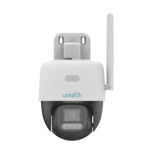 CAMARA IP UNIARCH TIPO PT WI-FI INTERIOR/EXTERIOR, INTELIGENTE PARA HOGAR RESOLUCION 5MP LENTE FIJA DE 4 MM, MICROFONO Y ALTAVOZ, Wi-Fi 6, DETECCION DE CUERPO HUMANO, IP66, IR30 M, RJ45