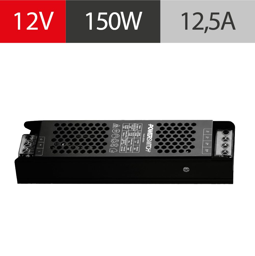 FUENTE LED SLIM POWERSWITCH, 12V, 150W, IP20