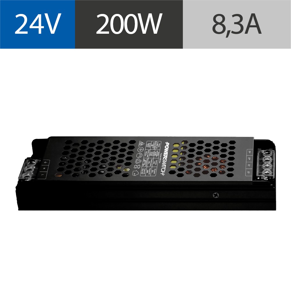 FUENTE LED SLIM POWERSWITCH, 24V, 200W, IP20