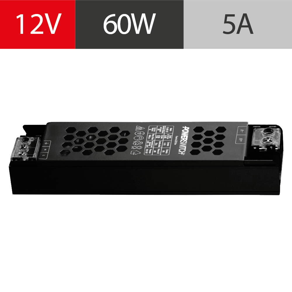 FUENTE LED SLIM POWERSWITCH, 12V, 60W, IP20