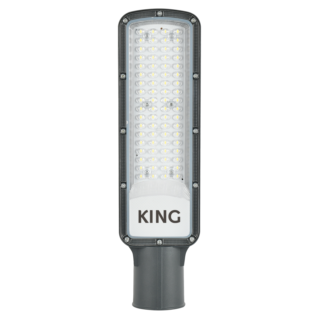 LUZ DE CALLE KING 50W, AC100-240V, 6500K, 5000LM, FP0.5, IP65, IK04