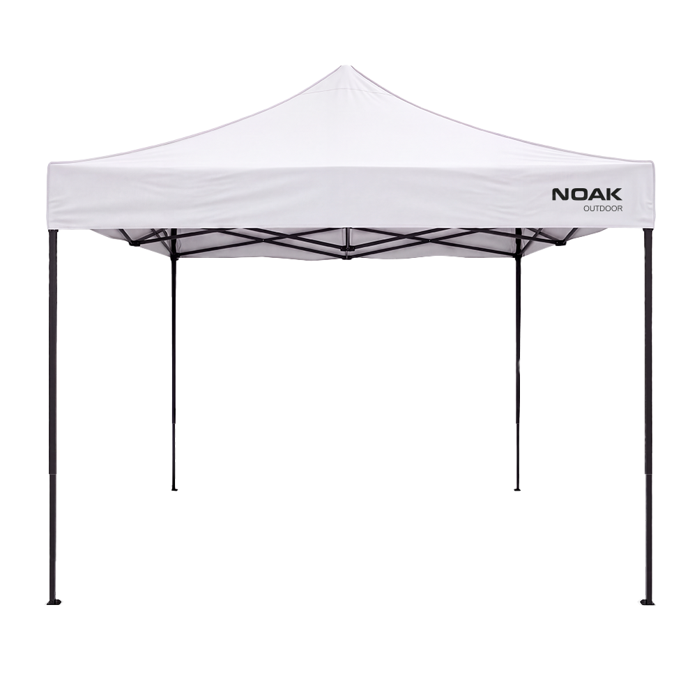 GAZEBO 3X3 BLANCO NOAK ESTRUCTURA ACERO TECHO TELA OXFORD 600D