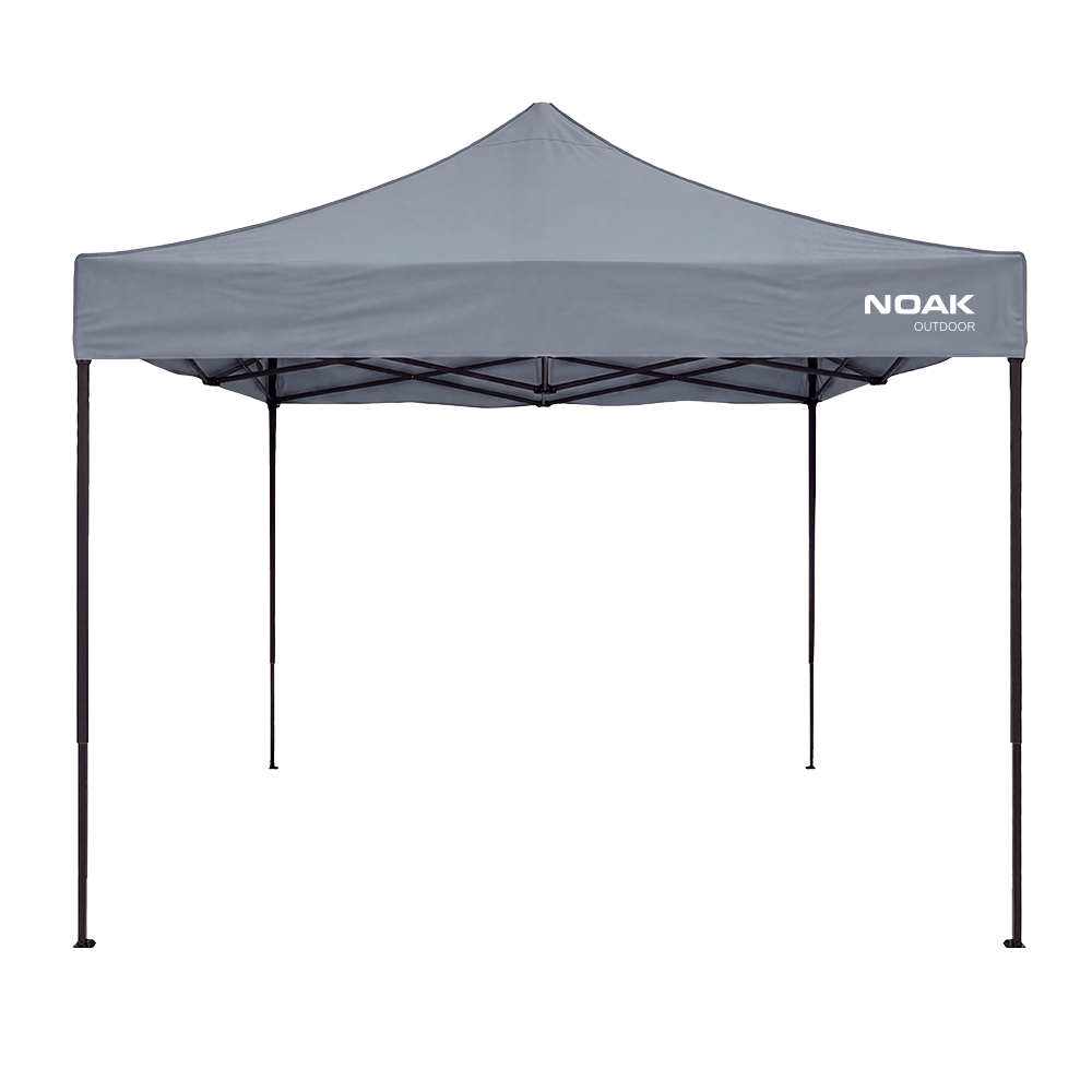 GAZEBO 3X3 GRIS NOAK ESTRUCTURA ACERO TECHO TELA OXFORD 600D