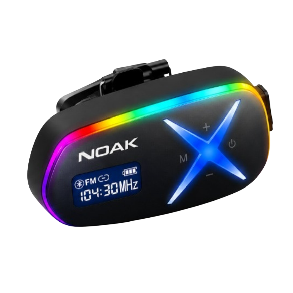 INTERCOMUNICADOR MOTO NOAK RIDER DUO CON RADIO FM NEGRO