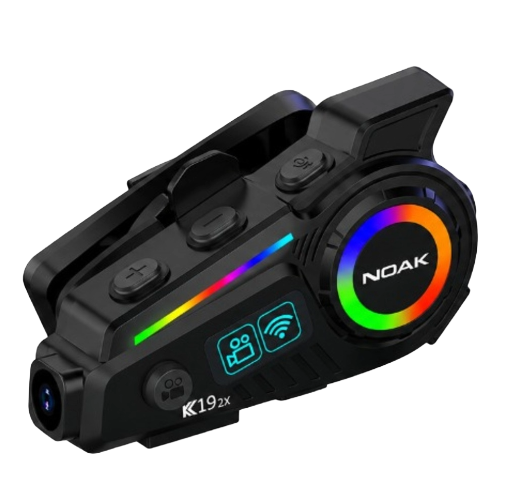 INTERCOMUNICADOR MOTO NOAK RIDER PRO CON CAMARA FHD NEGRO
