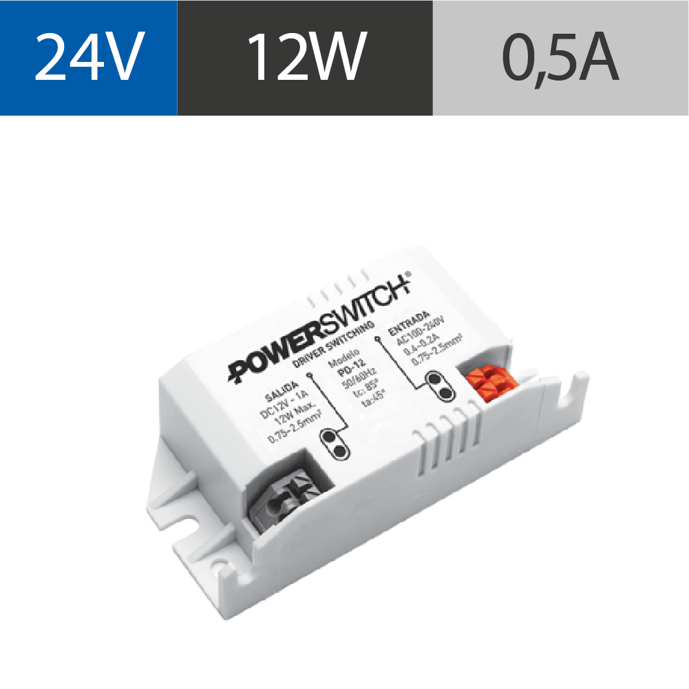 DRIVER POWERSWITCH 24V 0.5A GAB PLASTICO IP20