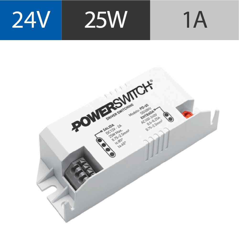 DRIVER POWERSWITCH 24V 1A GAB PLASTICO IP20
