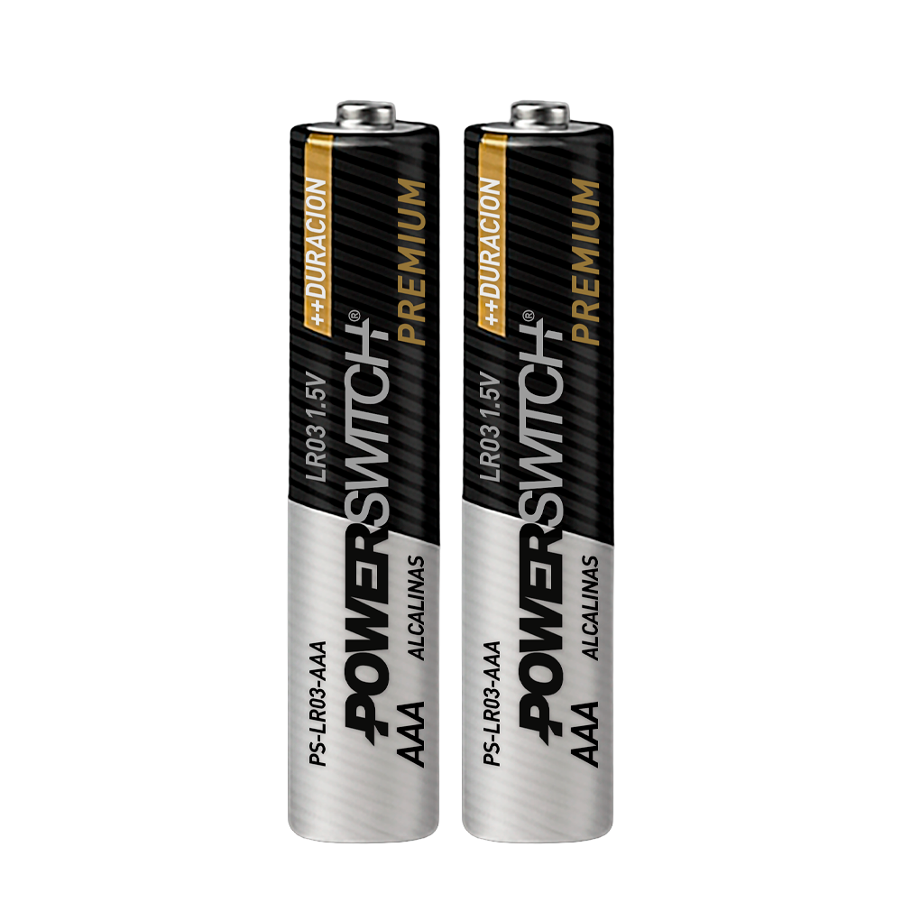 PILAS ALCALINAS AAA POWERSWITCH, BLISTER DE 2 PILAS, 1.5V, 1200mAh