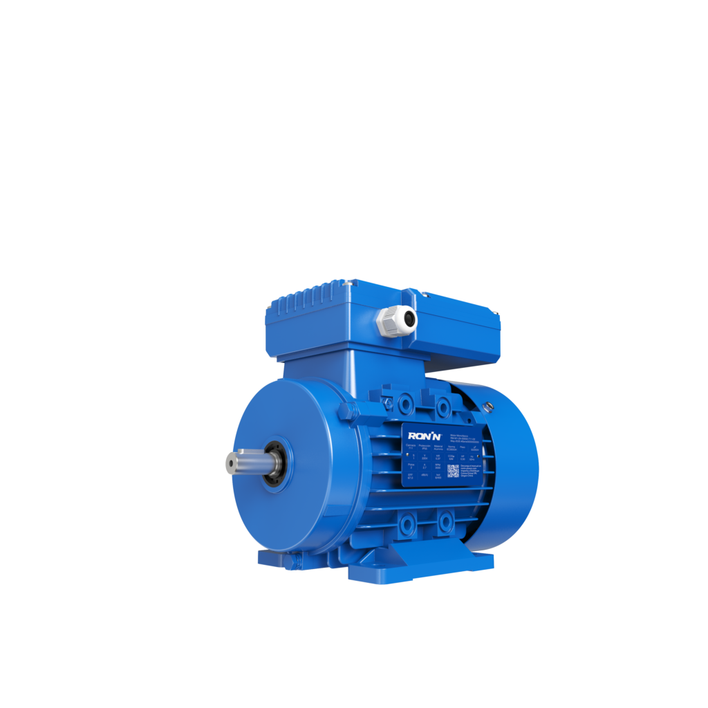 Motor Ronin Monofásico - Eficiencia: IE1 - Polos: 2 (3000 RPM) - Cuerpo de Aluminio - 0,75 HP / 0,55 kW - Carcasa: 712 - B3 - Tensión: 220V