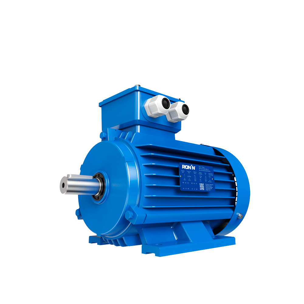 Motor Ronin Trifásico - Eficiencia: IE2 - Polos: 4 (1500 RPM) - Cuerpo de fundición de Hierro - 2 HP / 1,5 kW - Carcasa: 90L - B3 - Tensión: 220/380V