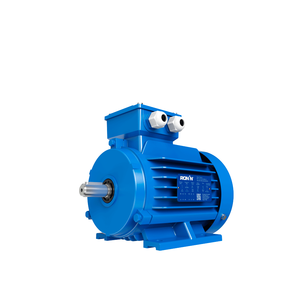 Motor Ronin Trifásico - Eficiencia: IE2 - Polos: 6 (1000 RPM) - Cuerpo de Aluminio - 0,33 HP / 0,25 kW - Carcasa: 712 - B3 - Tensión: 220/380V