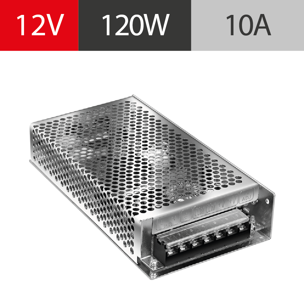 FUENTE POWERSWITCH 12V 10A GAB METALICO IP20